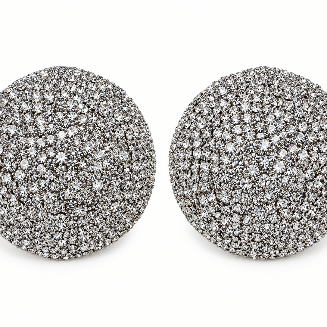 Oversized Crystal earrings - Trufacebygrace