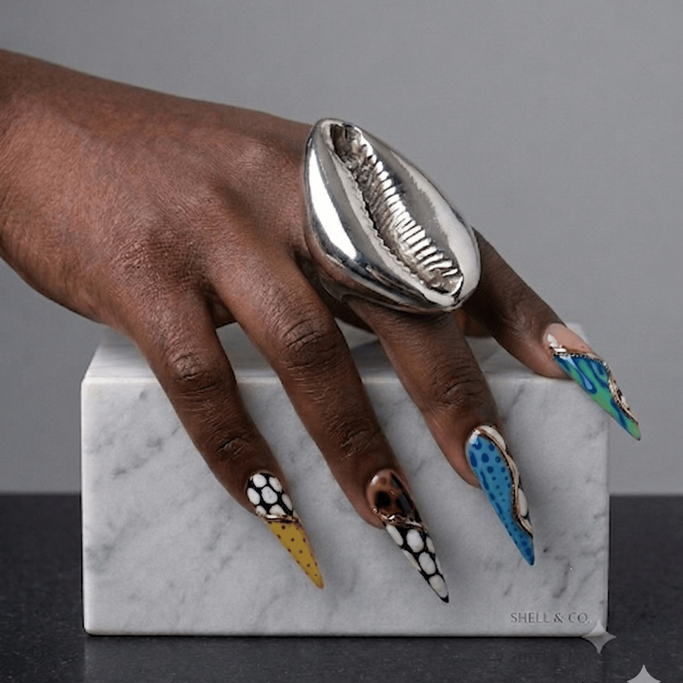 Oversized Metal Cowry Ring - Trufacebygrace