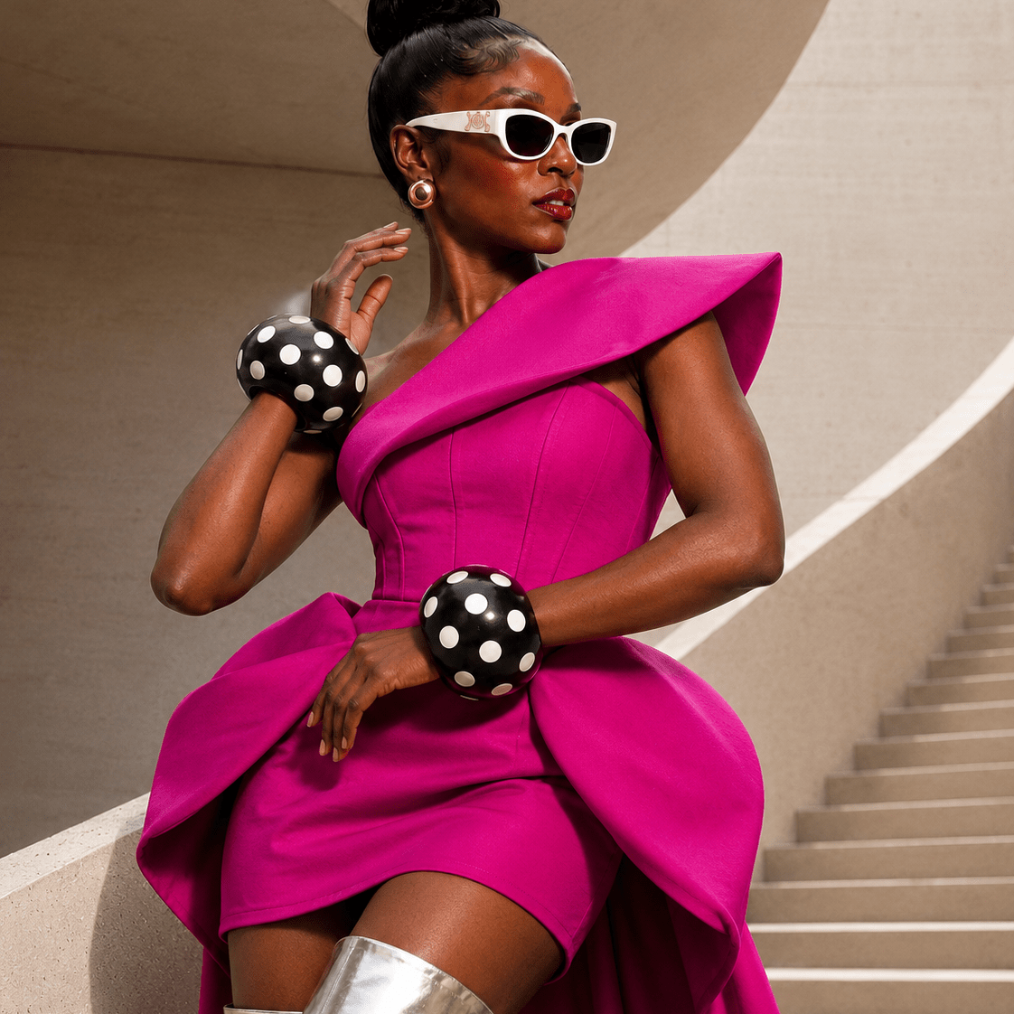 Oversized Polka Dot Bangle - Trufacebygrace