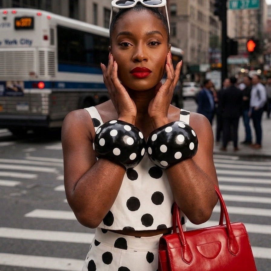 Oversized Polka Dot Bangle - Trufacebygrace