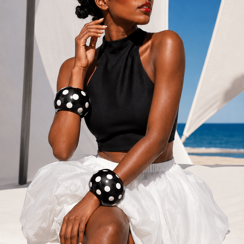 Oversized Polka Dot Bangle - Trufacebygrace