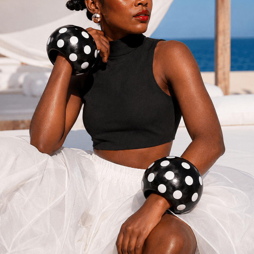Oversized Polka Dot Bangle - Trufacebygrace