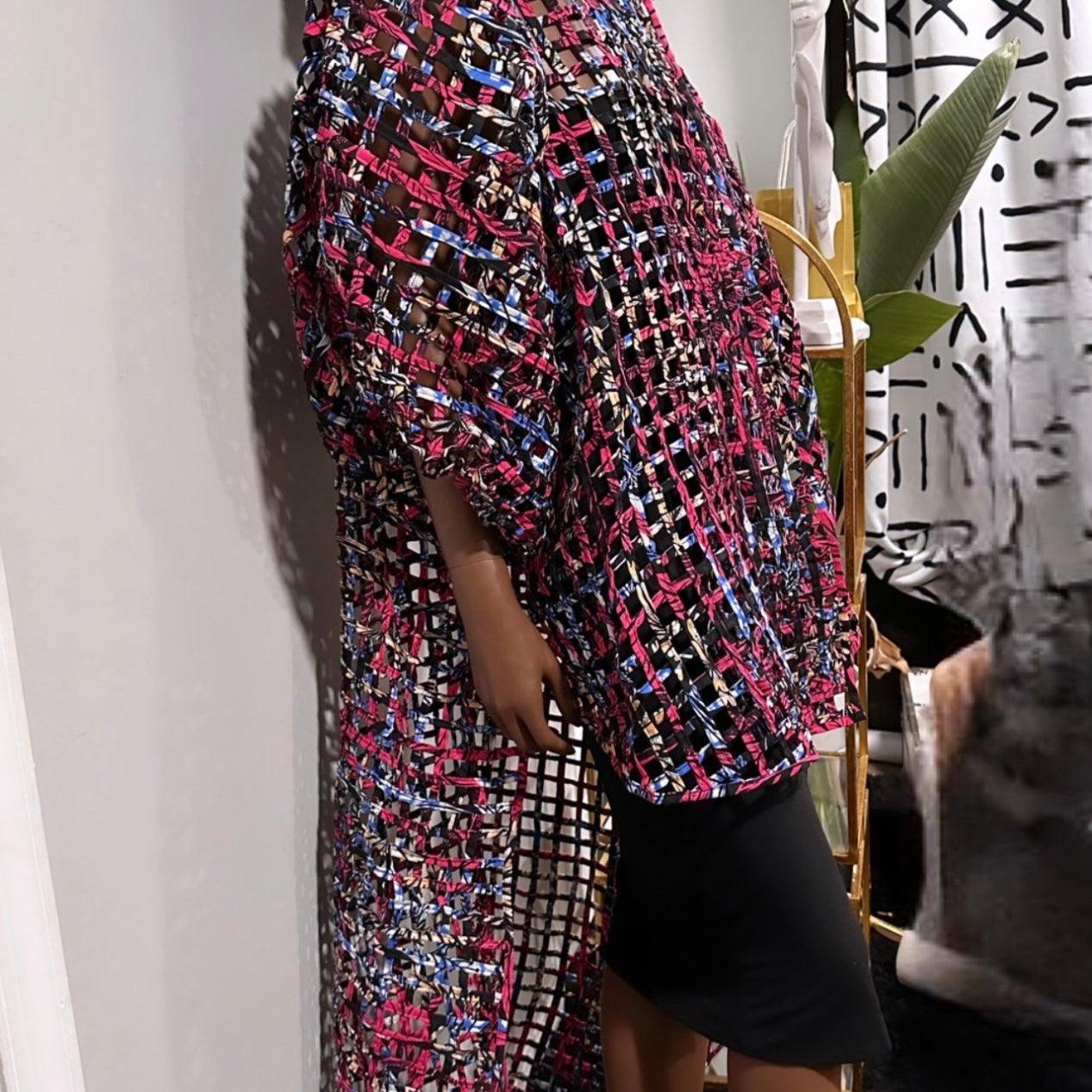 Oversized Puff Sleeves Ankara laced Kimono/ Duster - Trufacebygrace