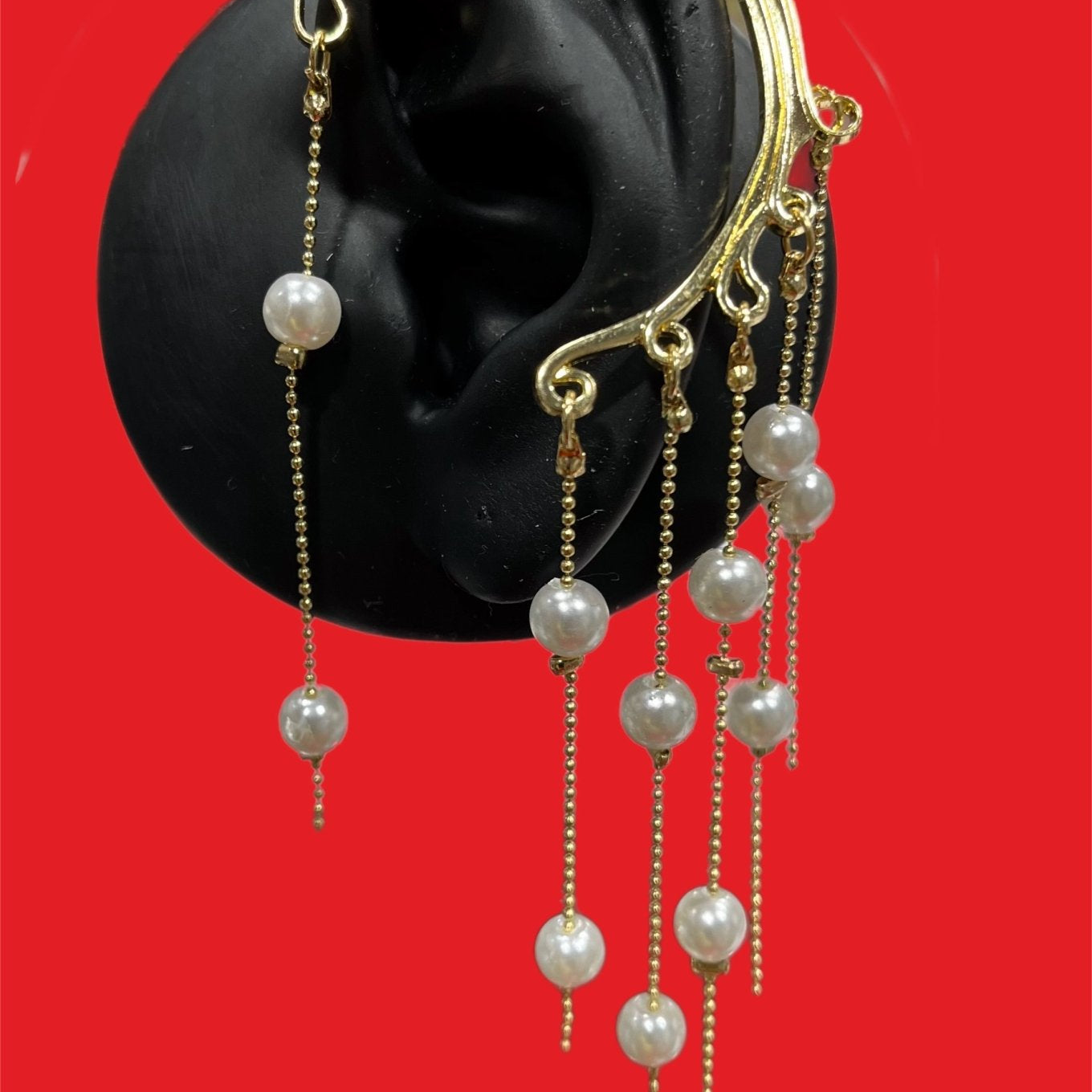Pearl tassel Ear Cuff - Trufacebygrace