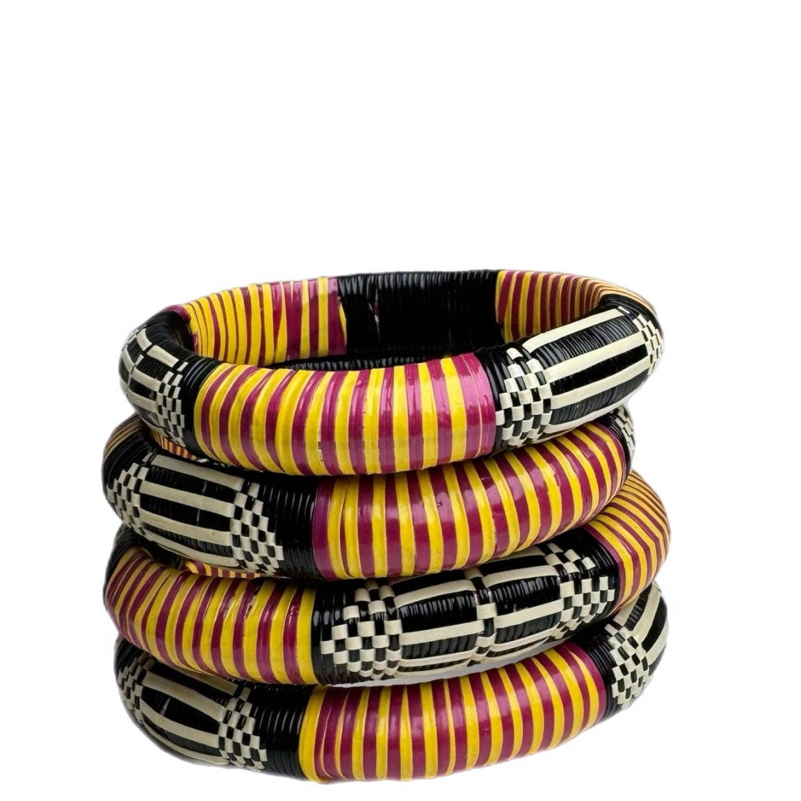 Pink Woven Bangle Set - Trufacebygrace