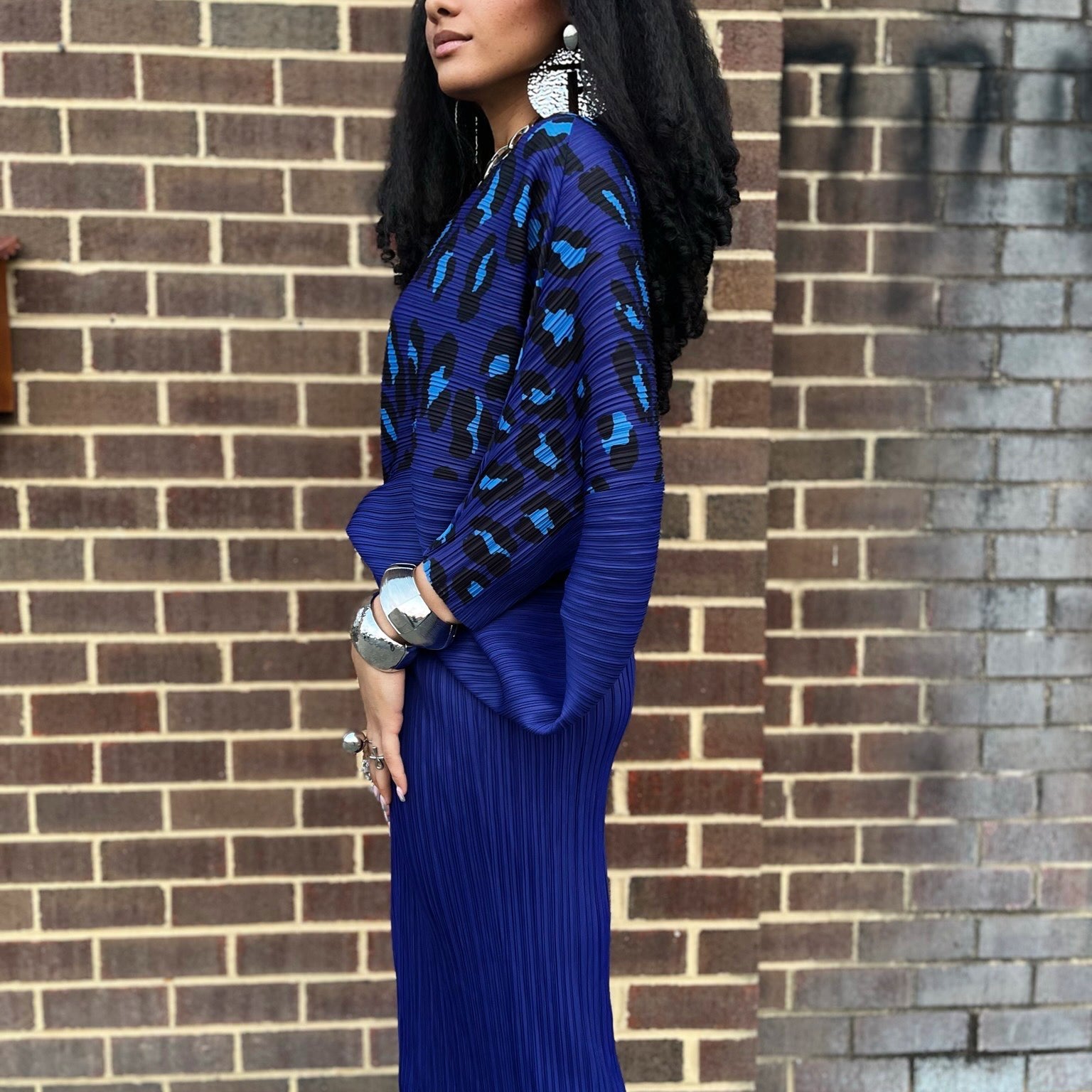 Pleats N Print Dress - Trufacebygrace