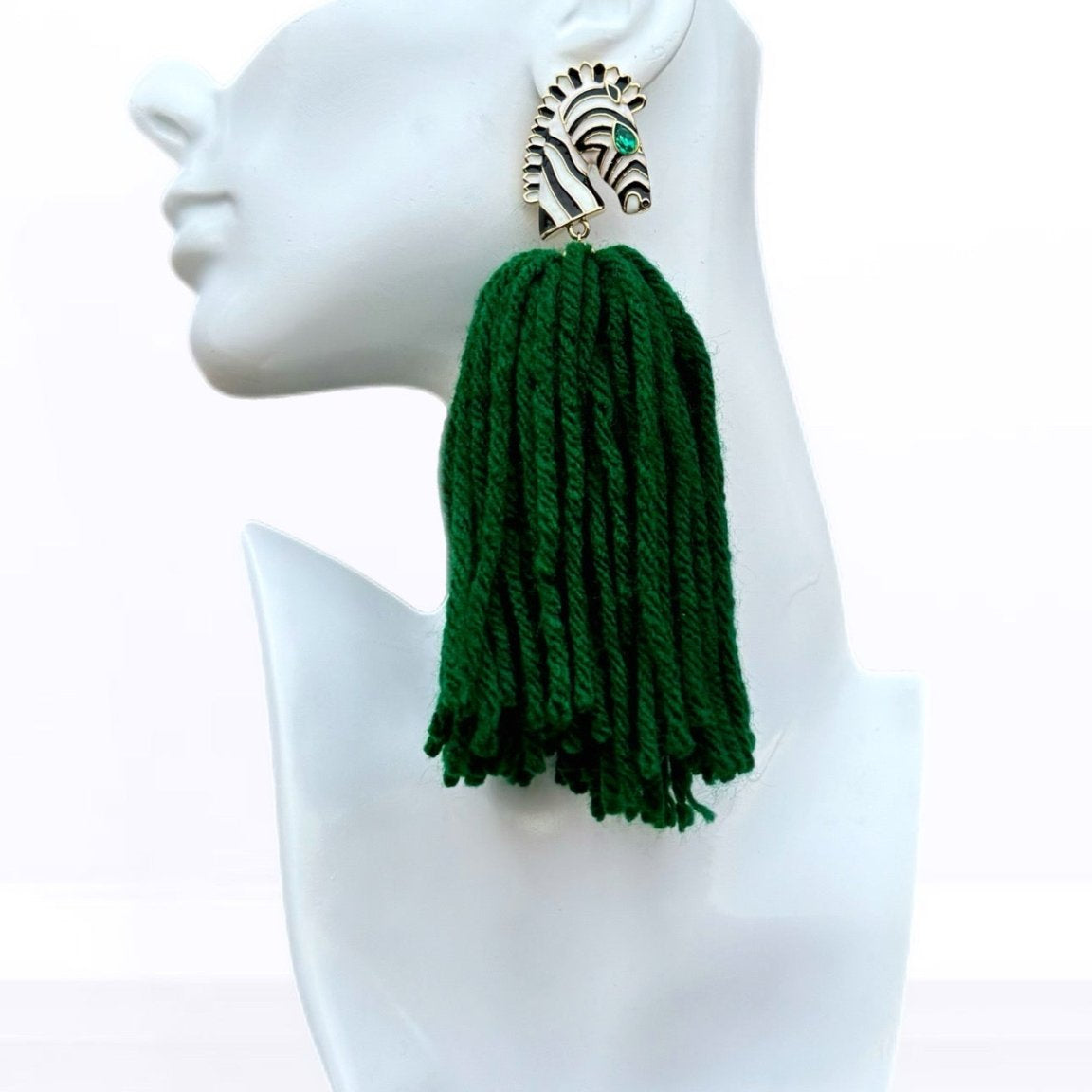 Ponkoti and Yarn Tassel Earrings - Trufacebygrace