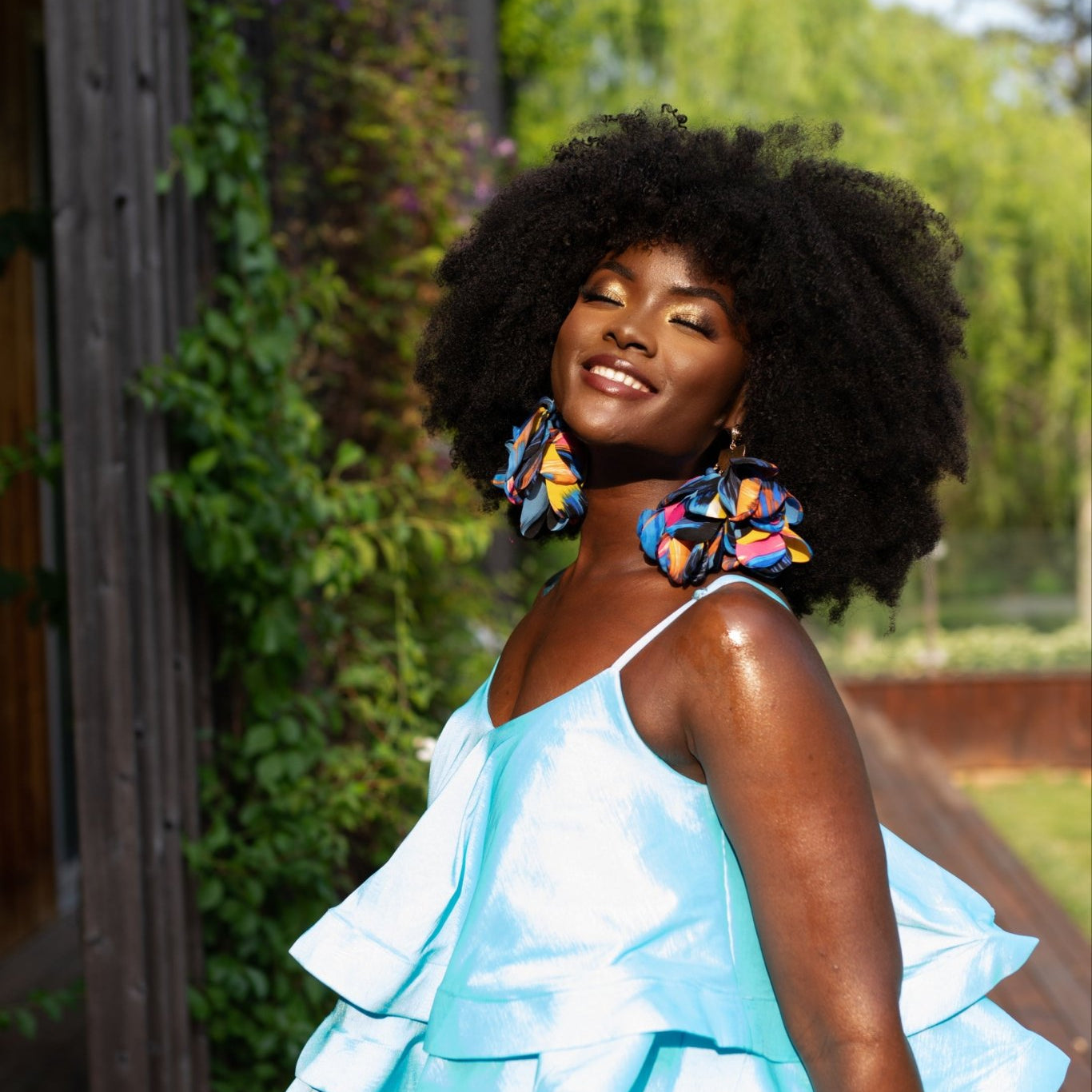 Pumzi Flower Petal Earrings - Trufacebygrace