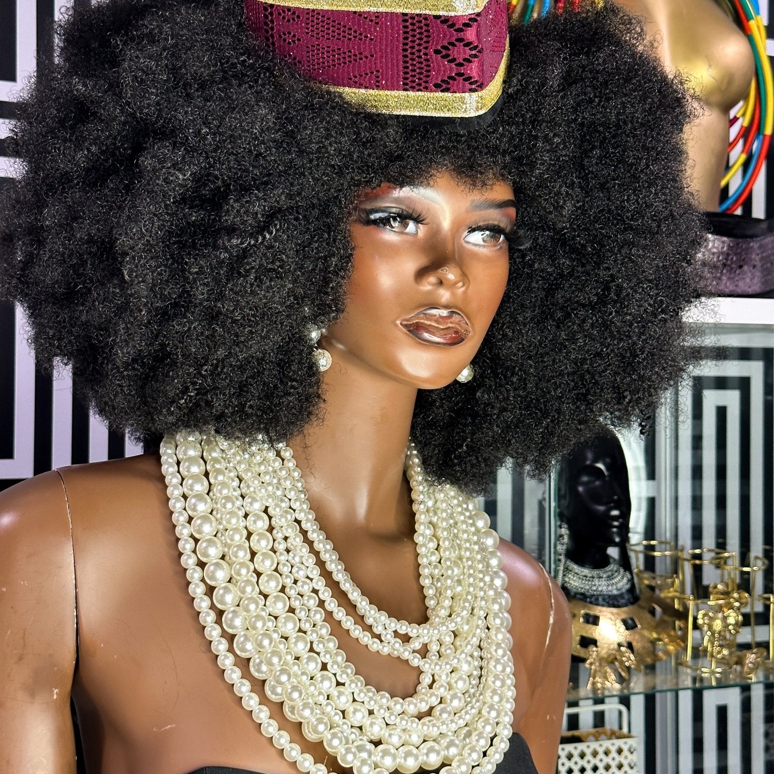 Queen Bebree statement multi strand Pearl necklace - Trufacebygrace