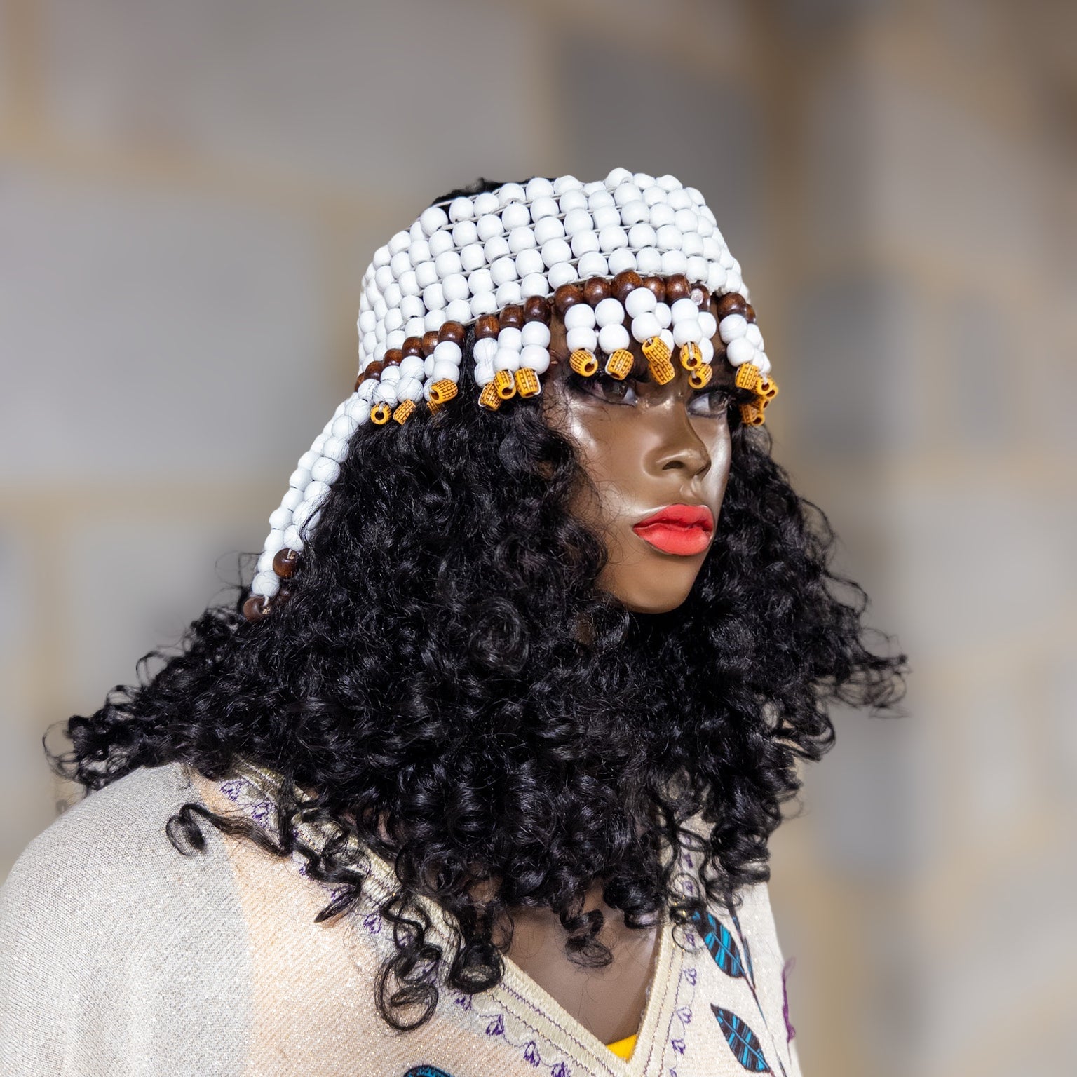 Queen of Egypt Wooden beads Headpiece - Trufacebygrace
