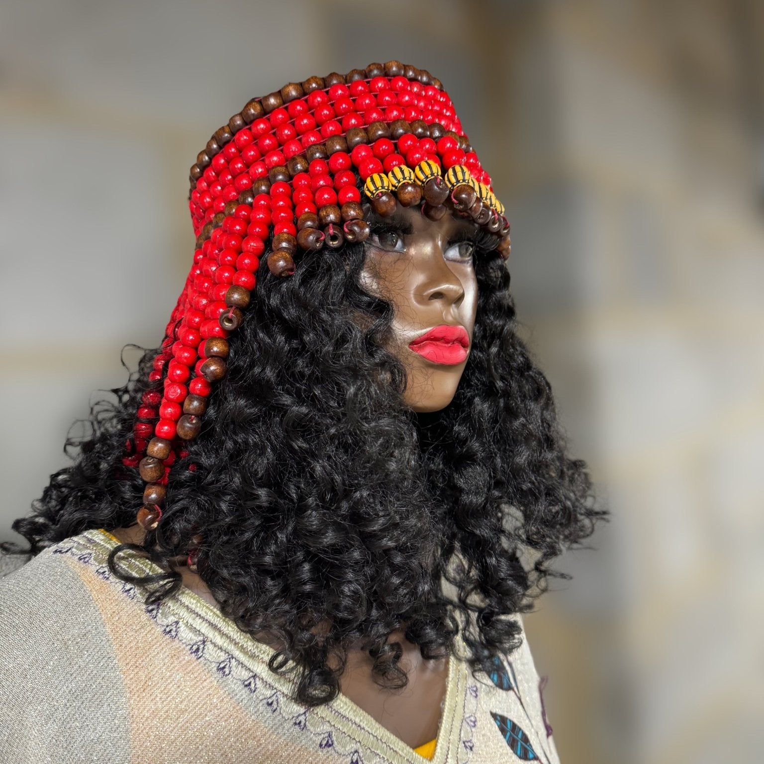Queen of Egypt Wooden beads Headpiece - Trufacebygrace