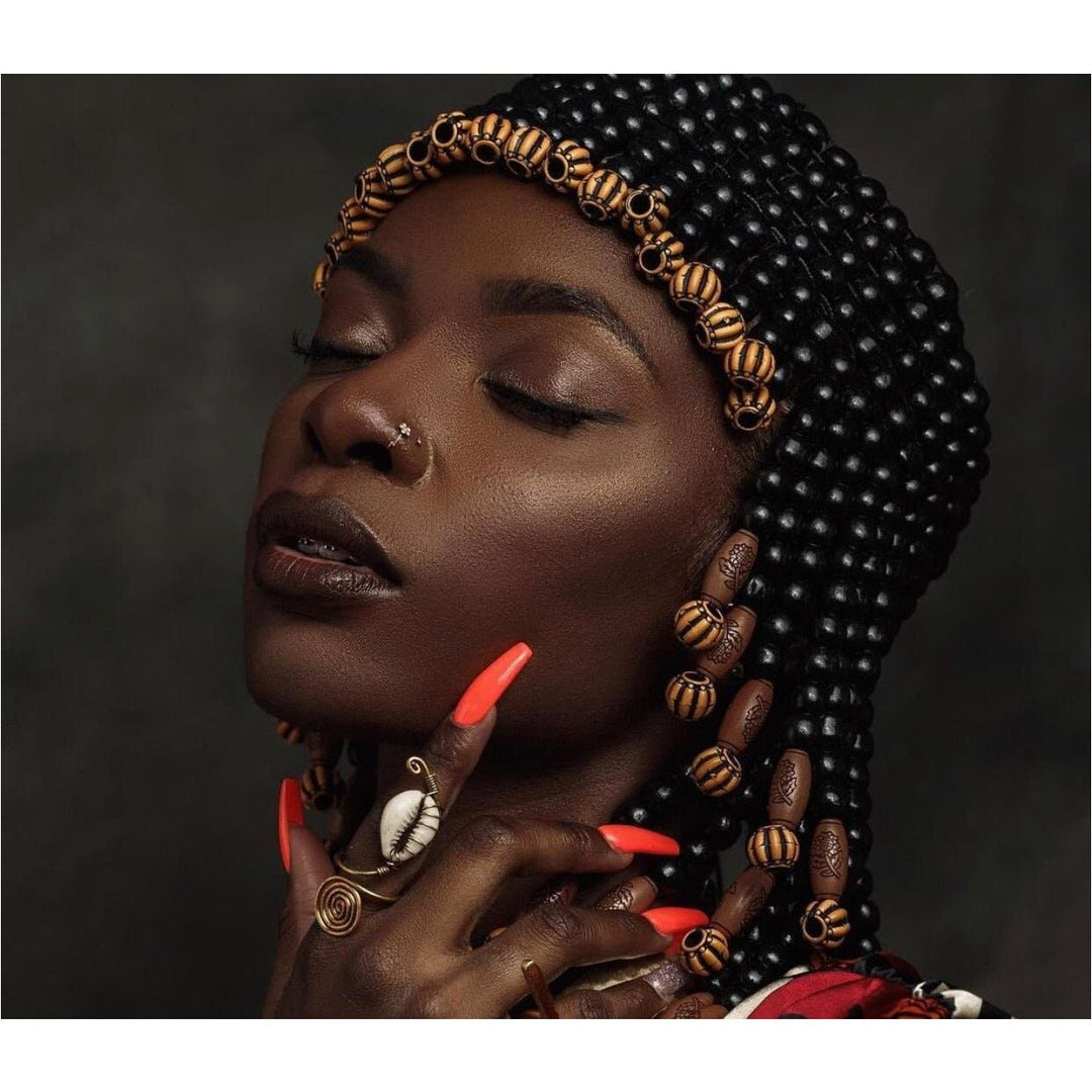 Queen of Egypt Wooden beads Headpiece - Trufacebygrace