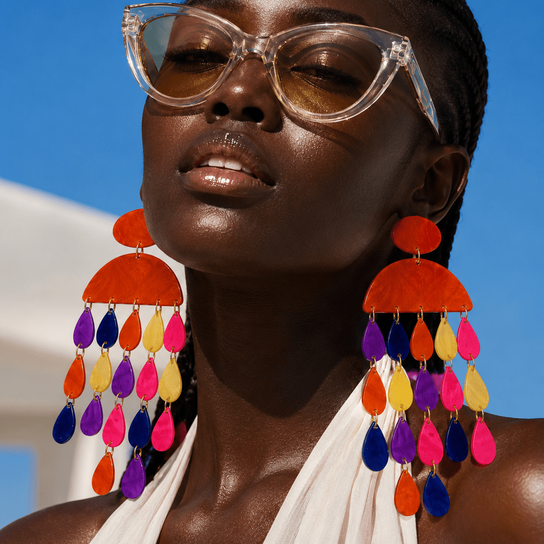 Rain of Happiness XL Earrings - Trufacebygrace