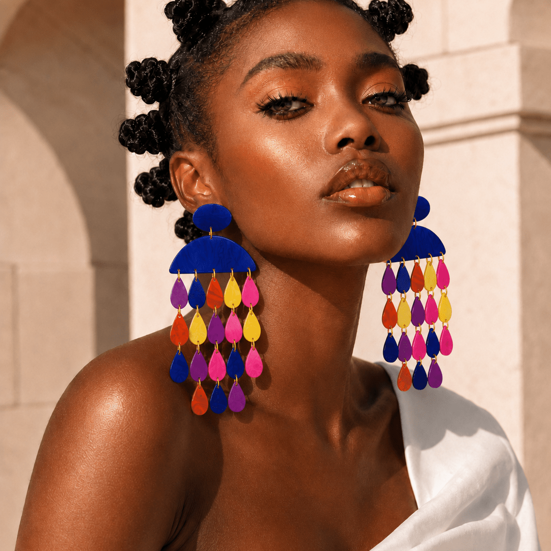 Rain of Happiness XL Earrings - Trufacebygrace