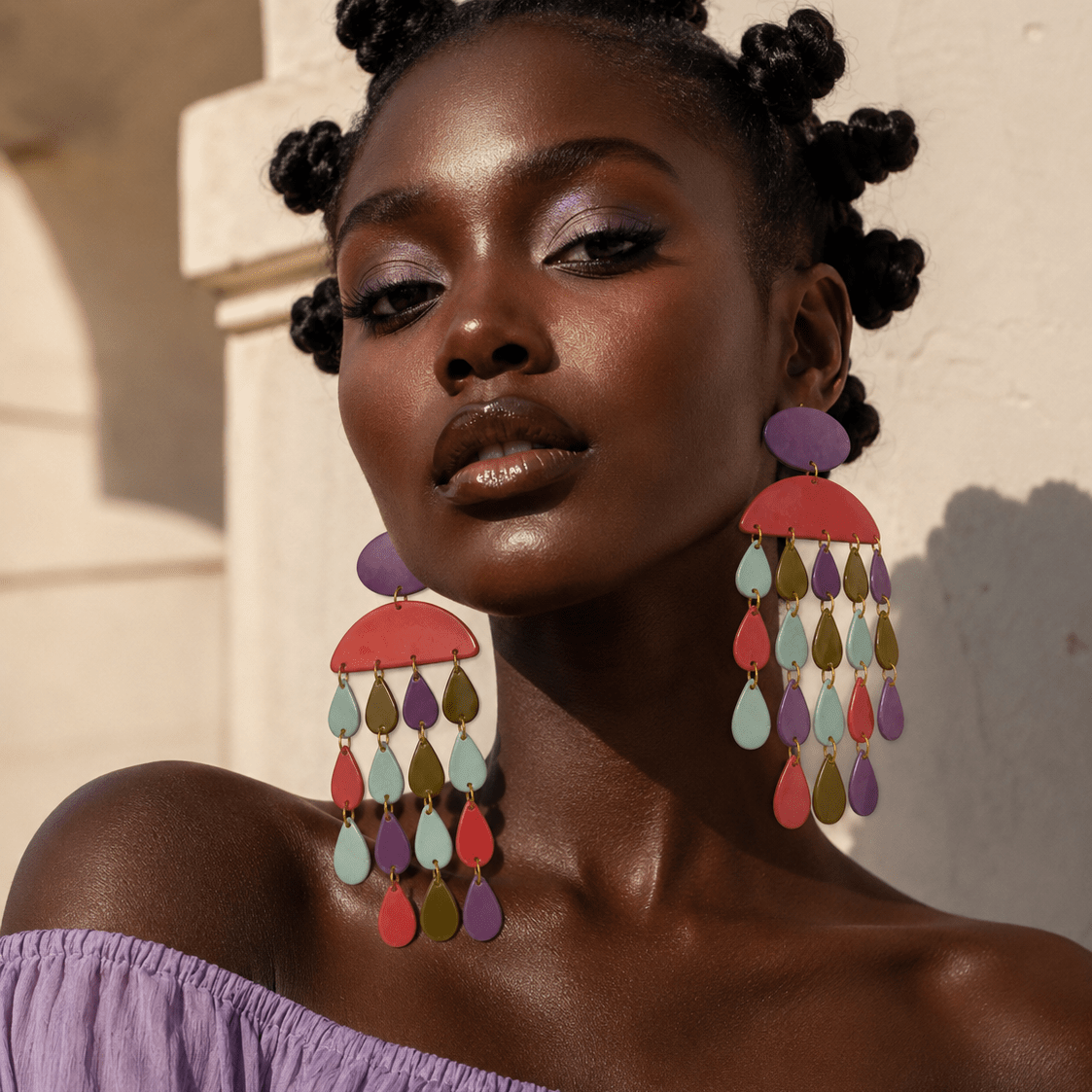 Rain of Happiness XL Earrings - Trufacebygrace