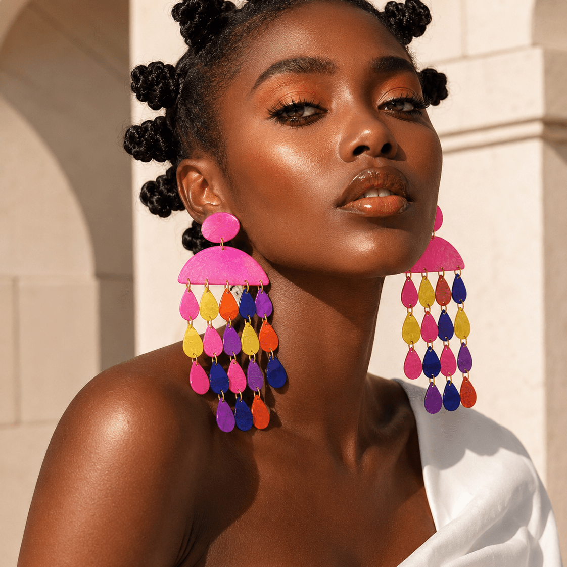 Rain of Happiness XL Earrings - Trufacebygrace