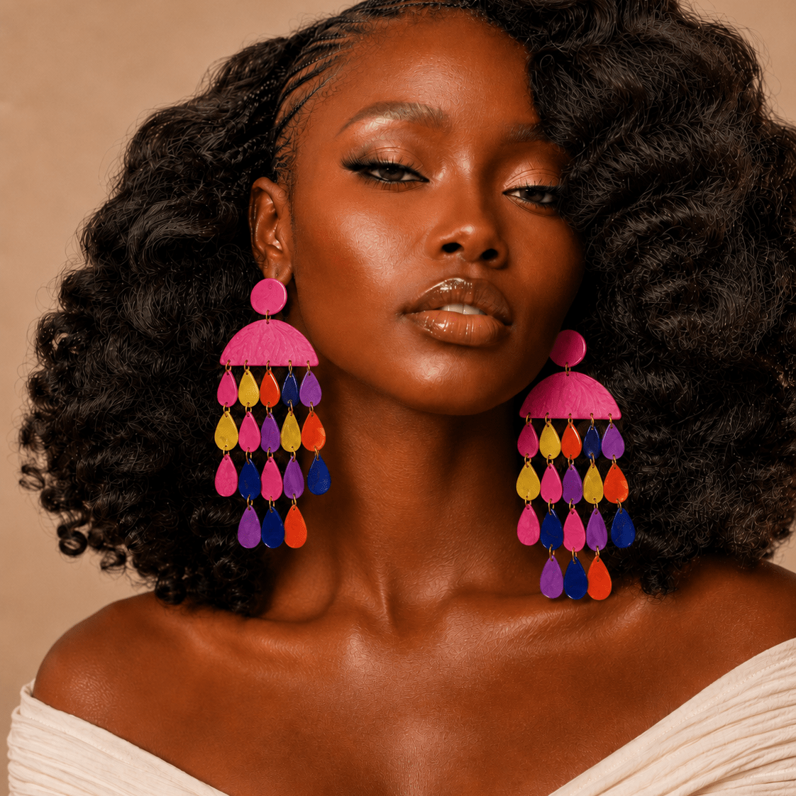 Rain of Happiness XL Earrings - Trufacebygrace