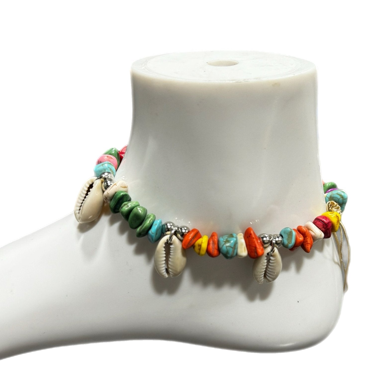 Rainbow Beach Cowry /beads bracelet/anklet - Trufacebygrace
