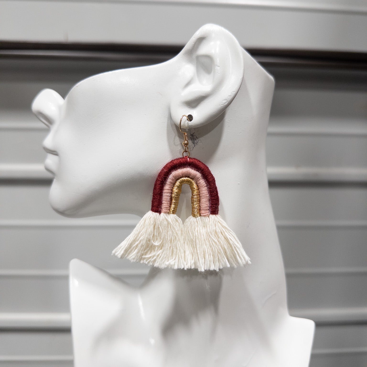 Rainbow Tassel Drop Earrings - Trufacebygrace