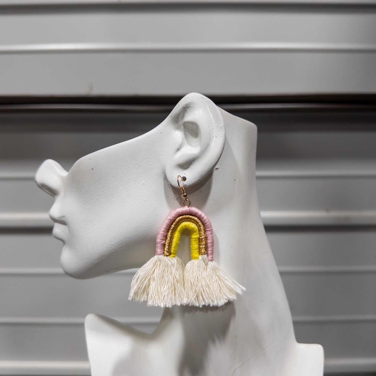Rainbow Tassel Drop Earrings - Trufacebygrace