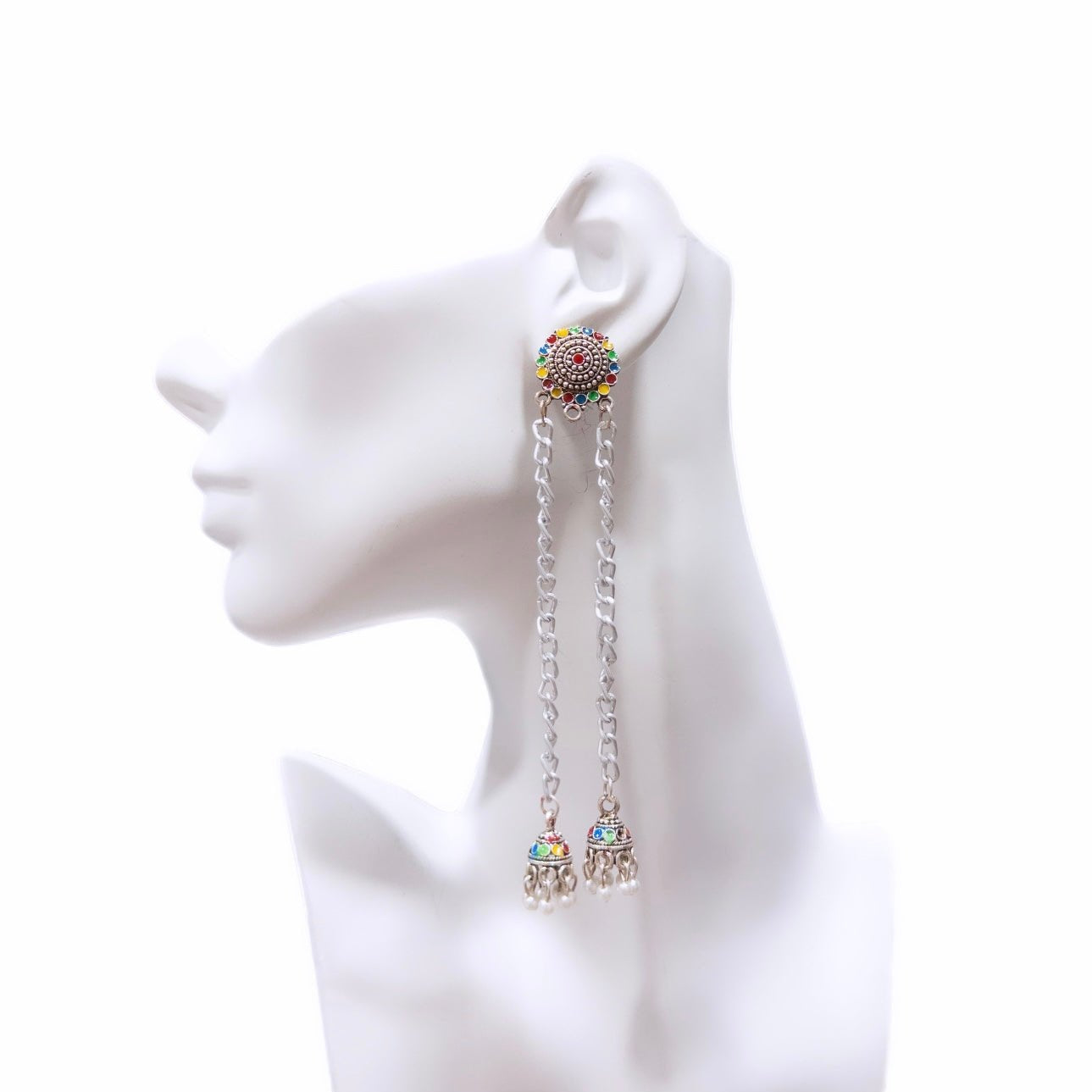 Rangoli Cascade Jhumka Earrings - Trufacebygrace