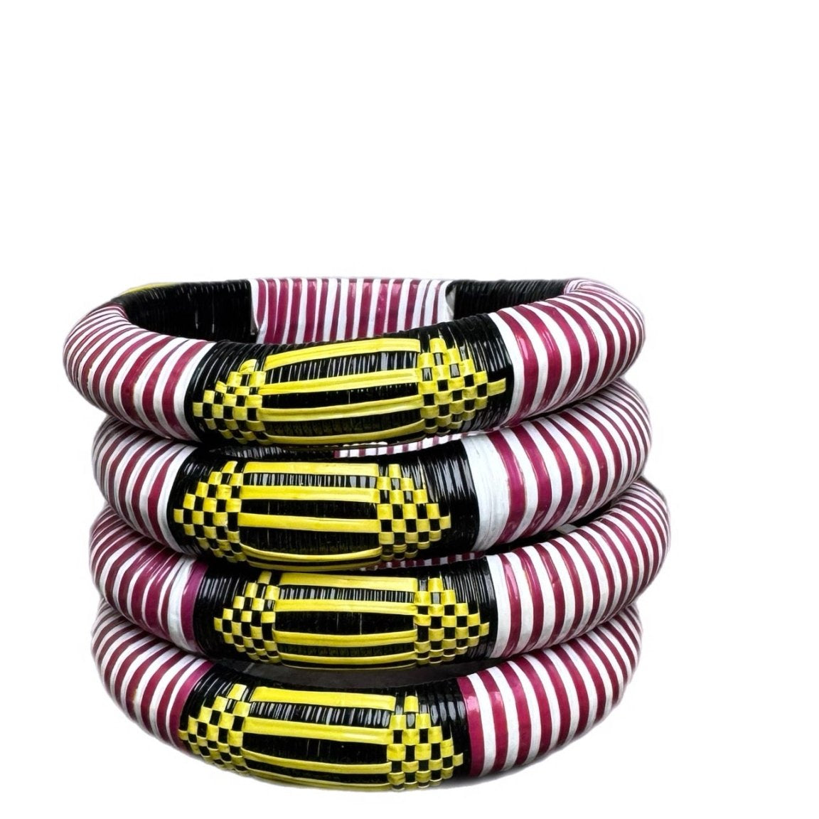 Red Woven Bangle Set - Trufacebygrace
