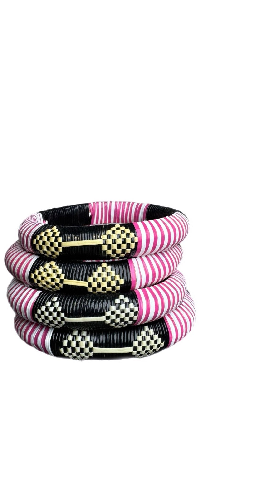 Red Woven Bangle Set - Trufacebygrace