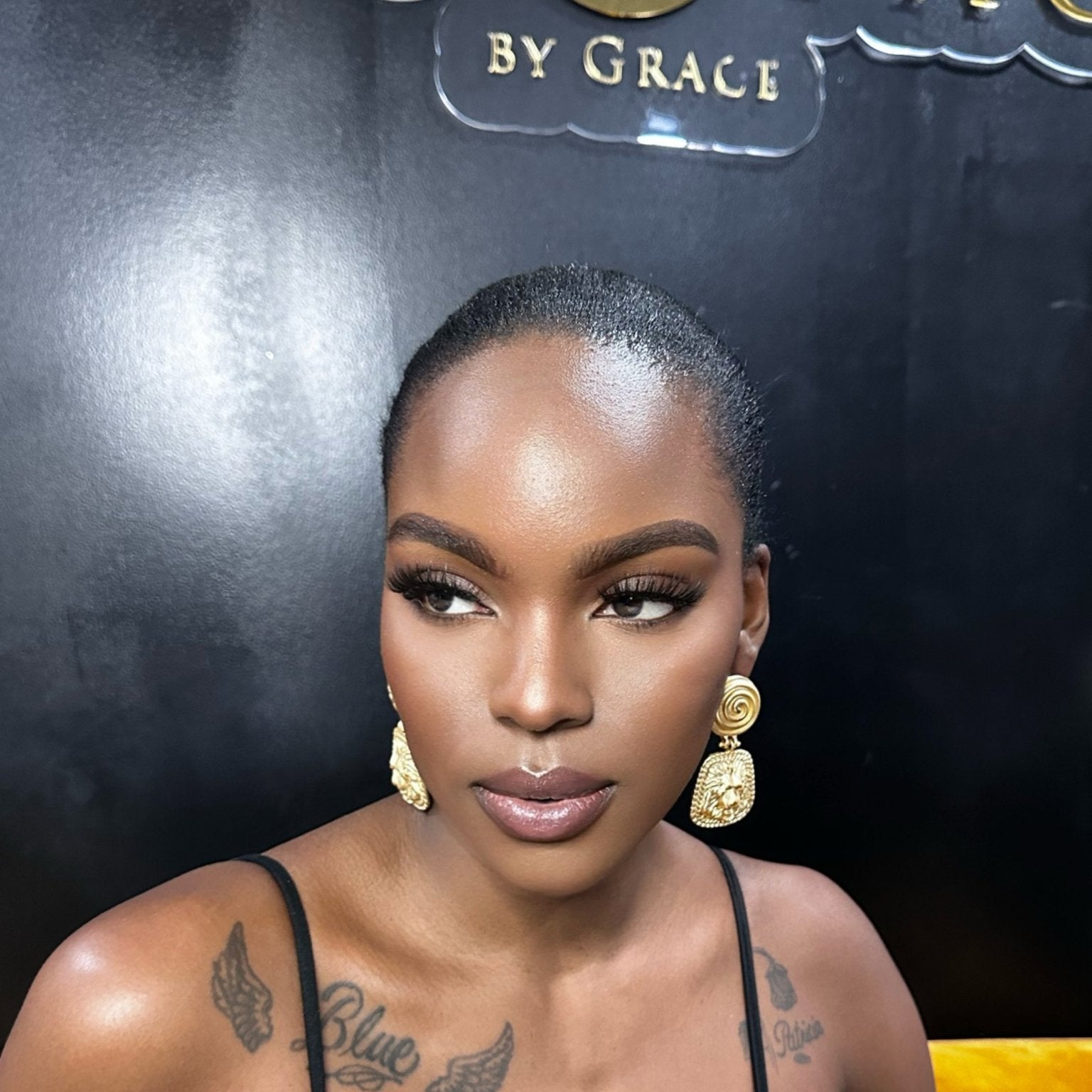 Regal Lion Matte Gold Earrings - Trufacebygrace