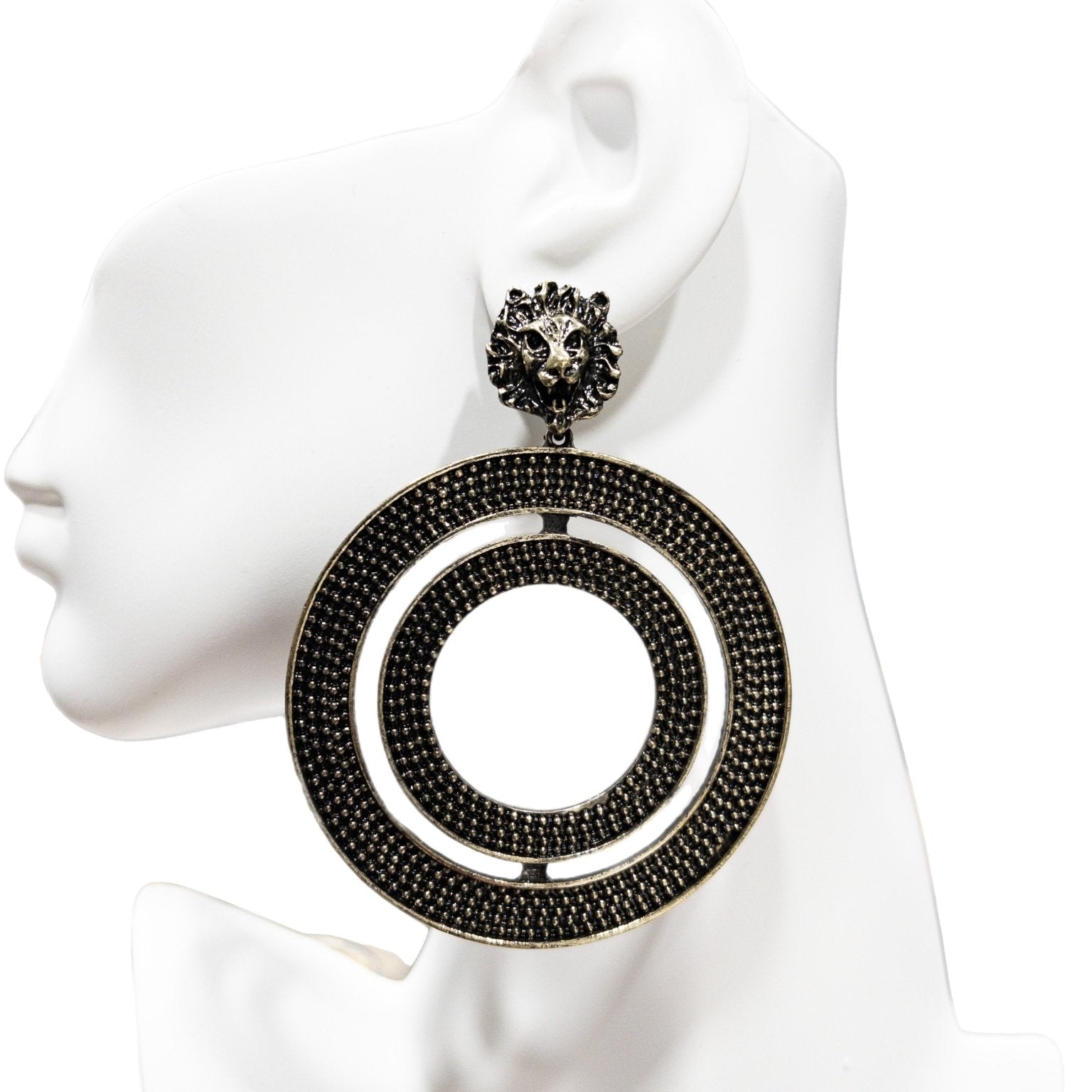 Regal Retro Lion Dangle Earrings - Trufacebygrace