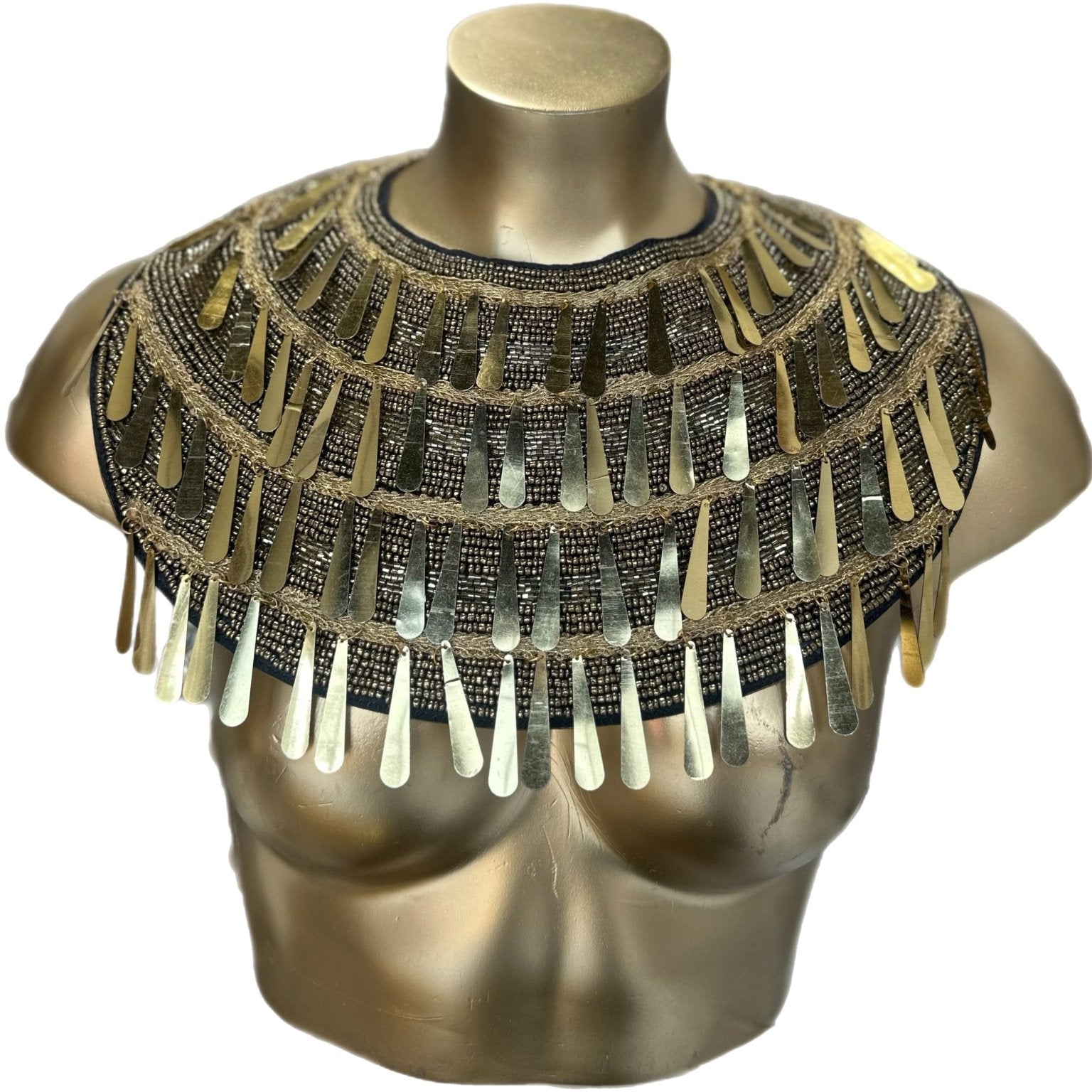 Regal Warrior Gold Tassel Collar Necklace - Trufacebygrace