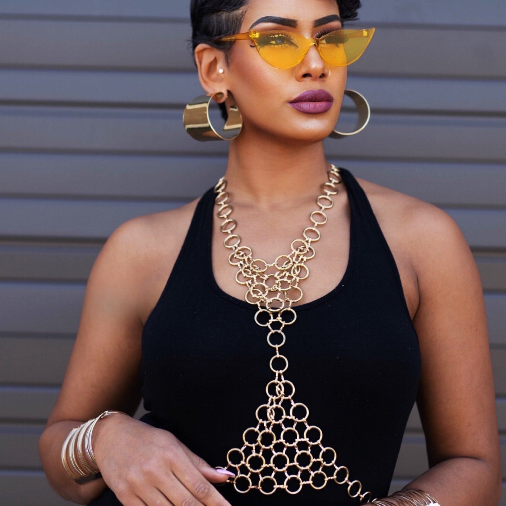 Rustic Metal Enchantment Bralette & Body Chain Combo - Trufacebygrace