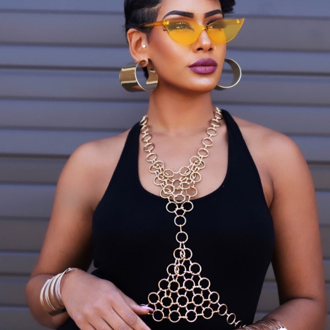 Rustic Metal Enchantment Bralette & Body Chain Combo - Trufacebygrace