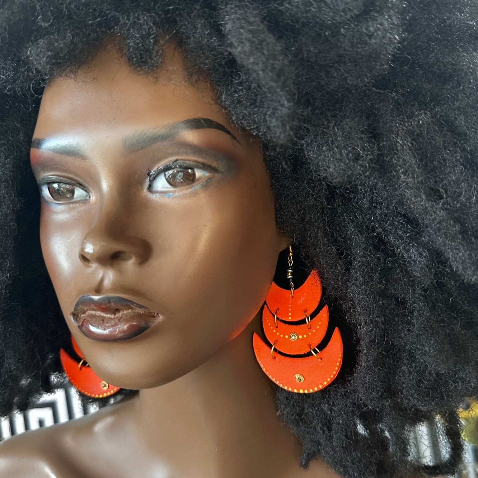 Safari Dreams Painted wood earrings - Trufacebygrace
