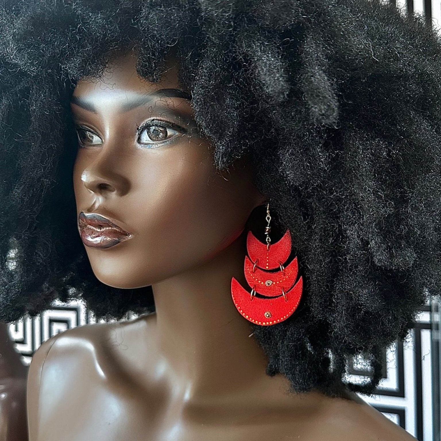Safari Dreams Painted wood earrings - Trufacebygrace