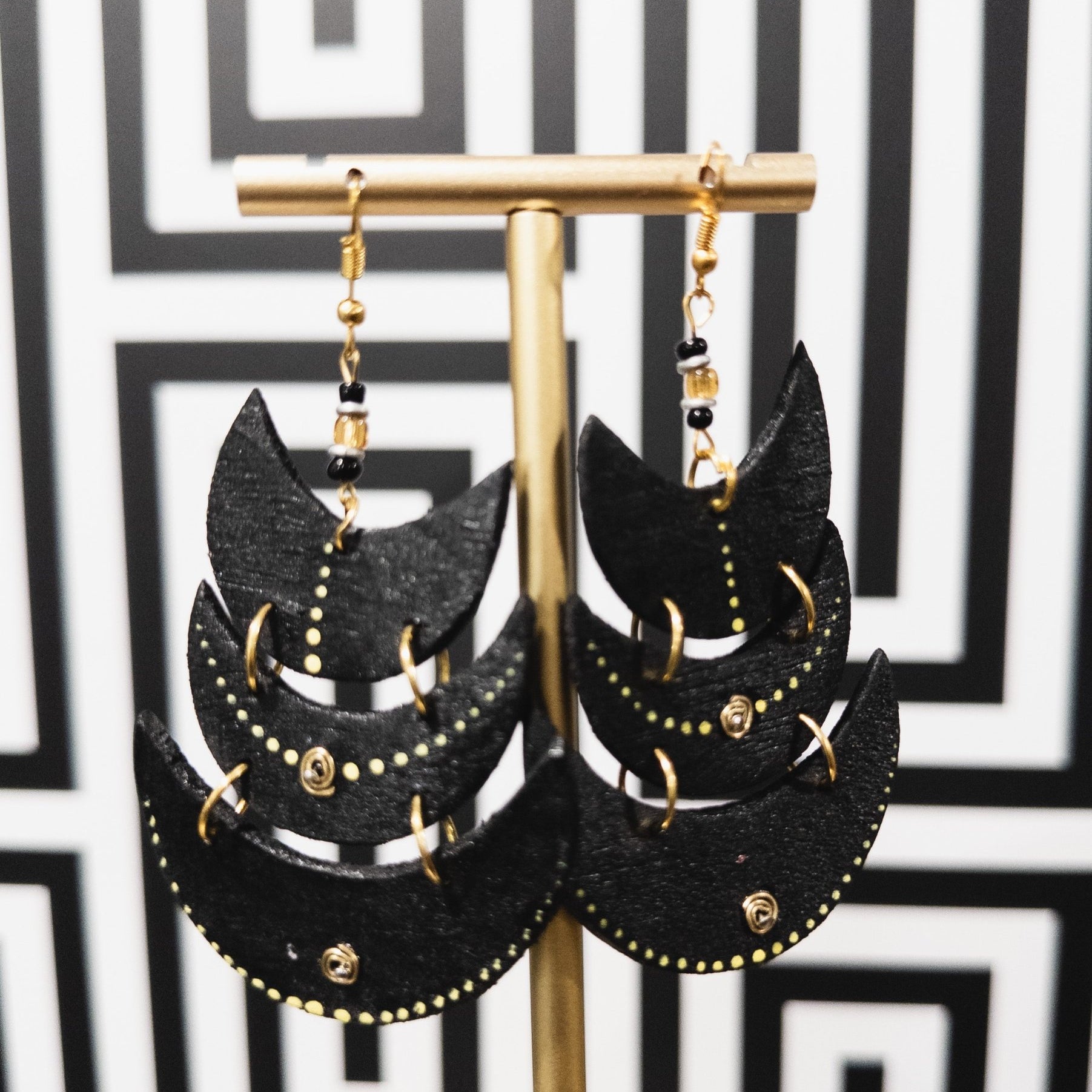 Safari Dreams Painted wood earrings - Trufacebygrace