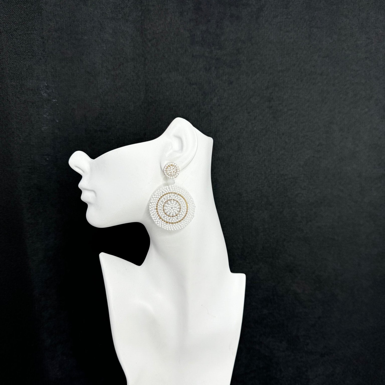 Sample : beaded circle Earring - Trufacebygrace