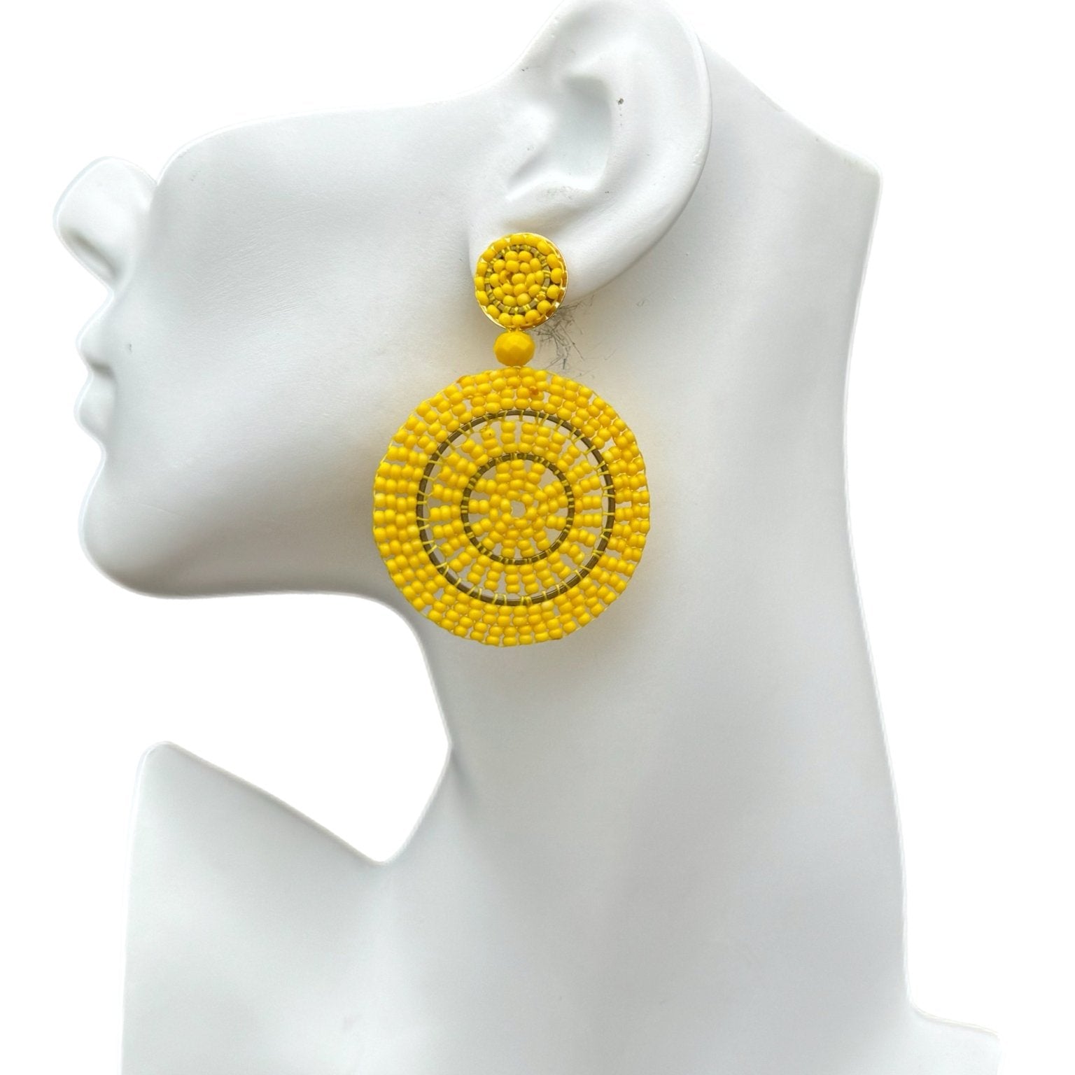 Sample : beaded circle Earring - Trufacebygrace