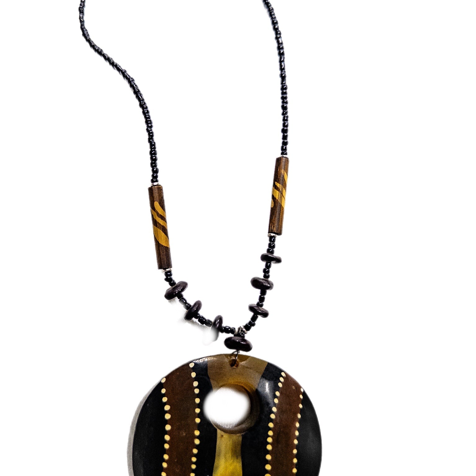 Sample: Earth Tones Horn Tribal Pendant Necklace - Trufacebygrace