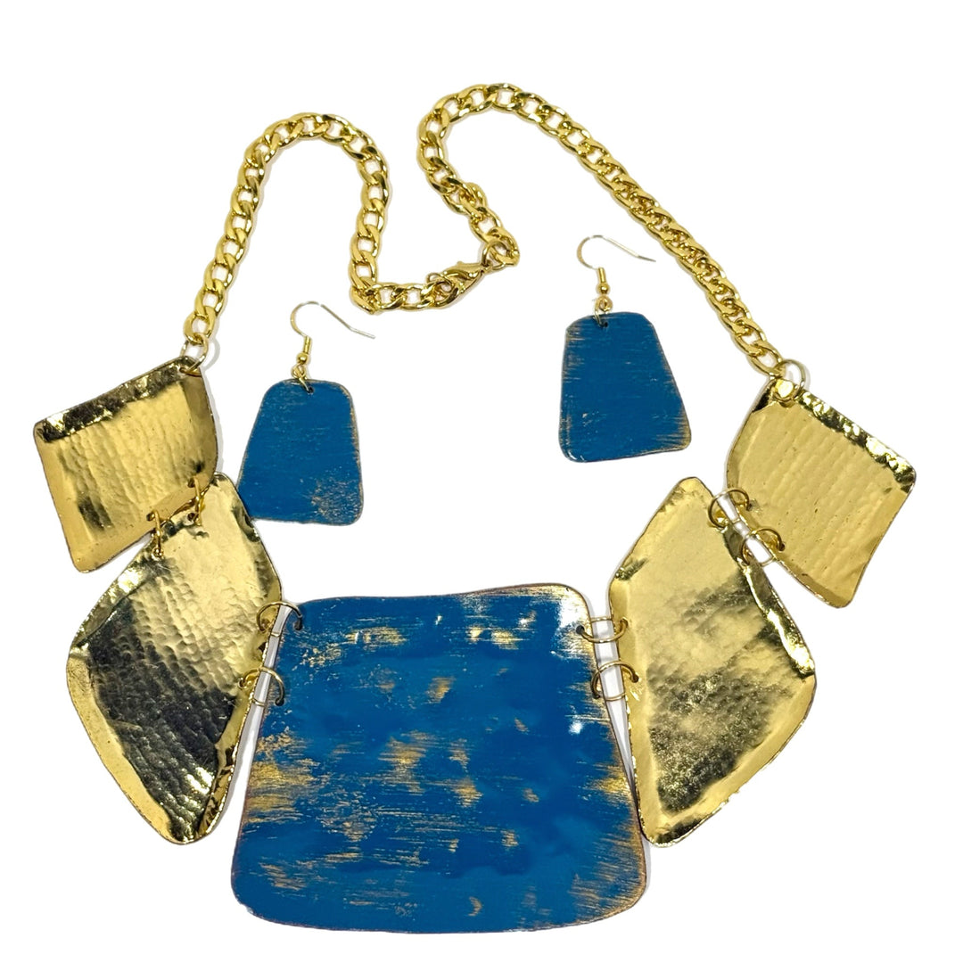 Sample : Golden Tides Enamel Necklace set - Trufacebygrace