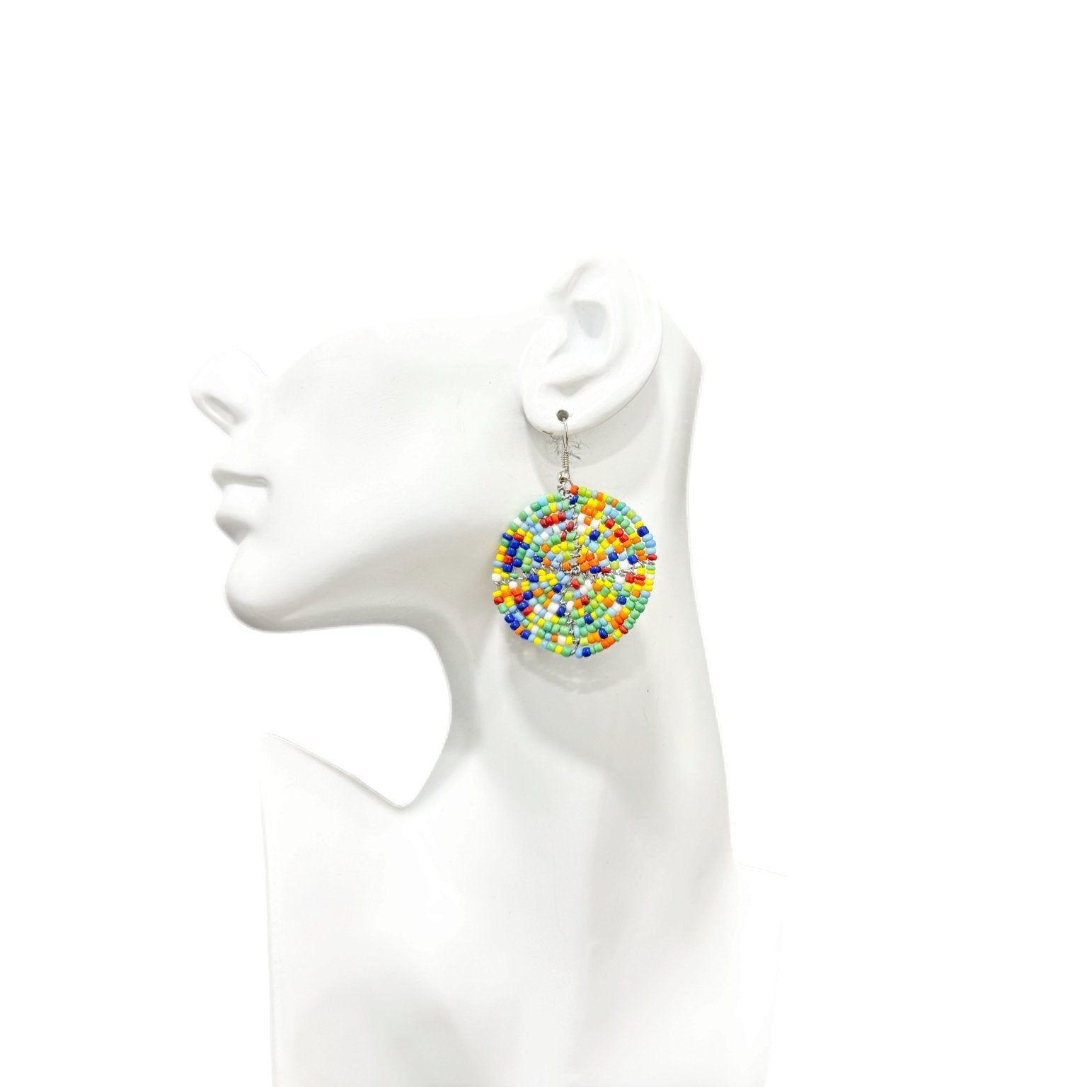 Sample : Multi Beaded Circle Earrings - Trufacebygrace