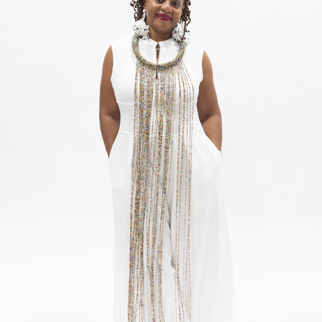 Sanje Falls beaded Necklace - Trufacebygrace