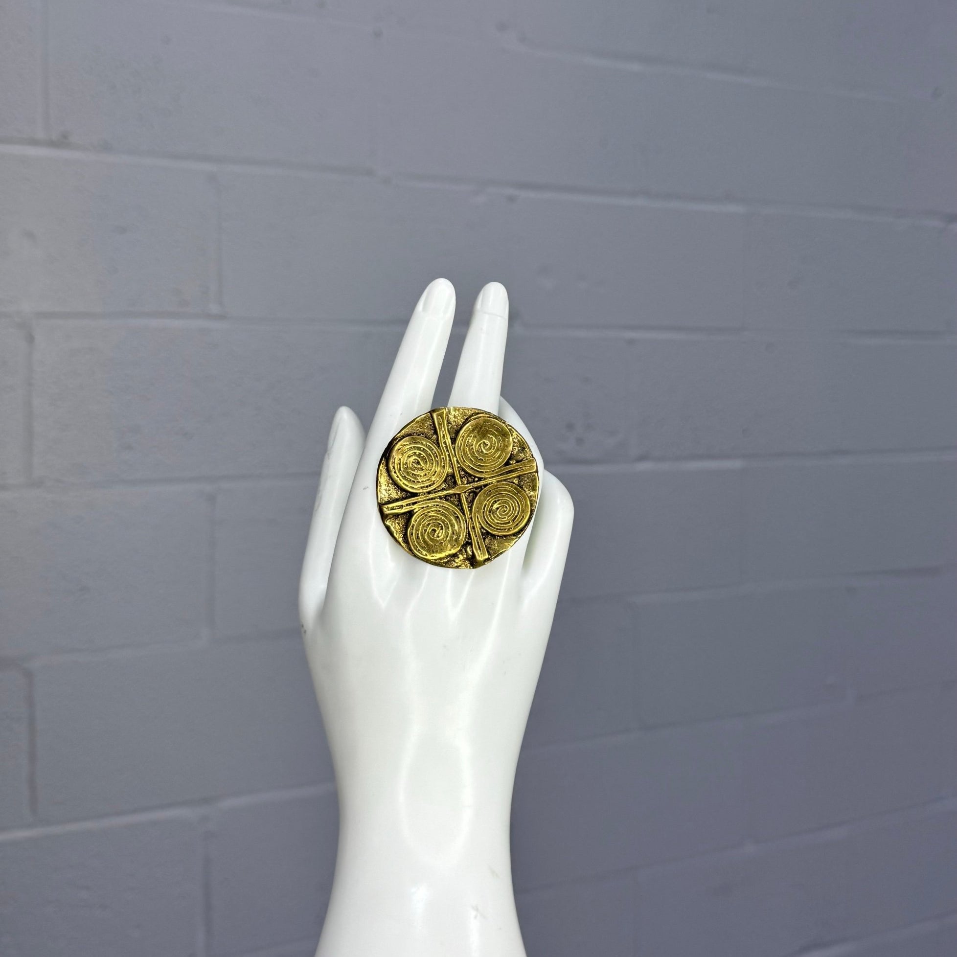 Sankofa Heart Brass Ring - Trufacebygrace