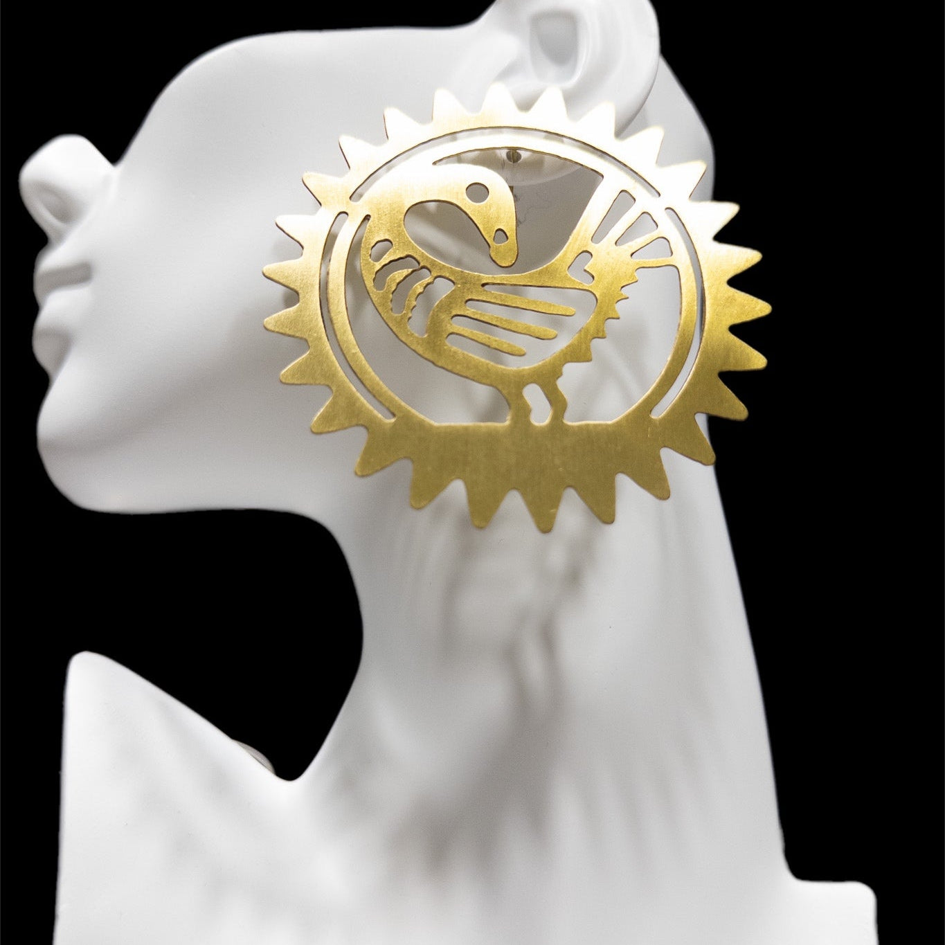 Sankofa Heritage Brass Stud Earrings - Trufacebygrace