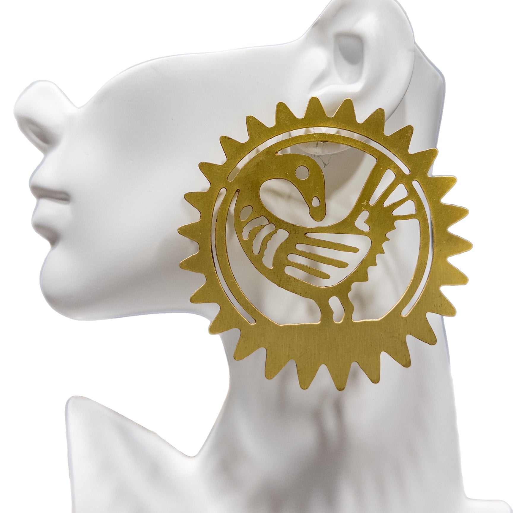 Sankofa Heritage Brass Stud Earrings - Trufacebygrace