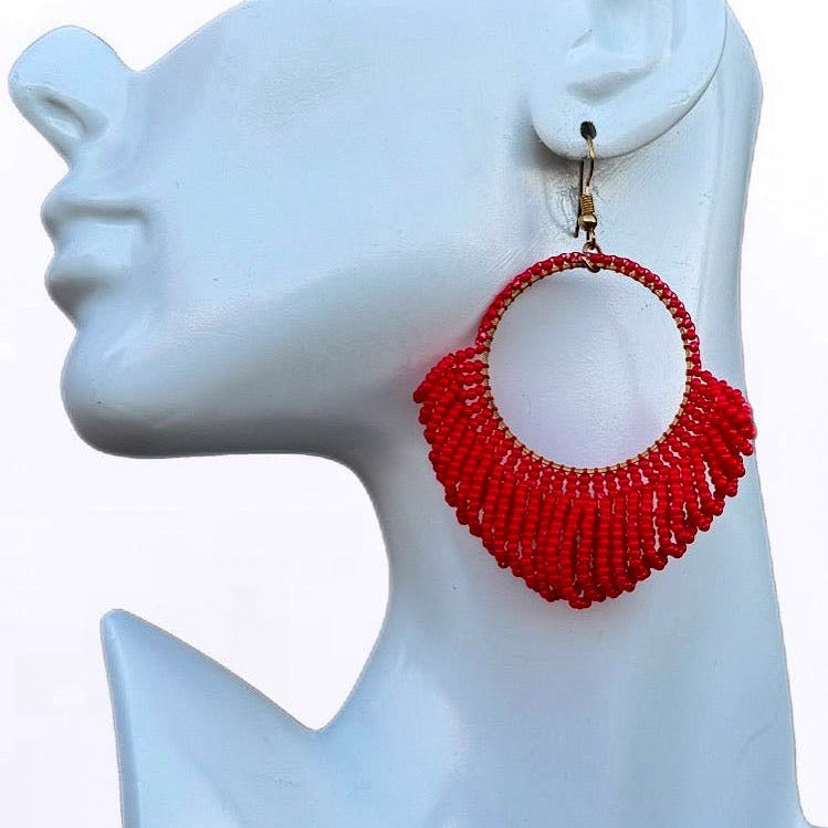 Scallop Beaded Earrings - Trufacebygrace