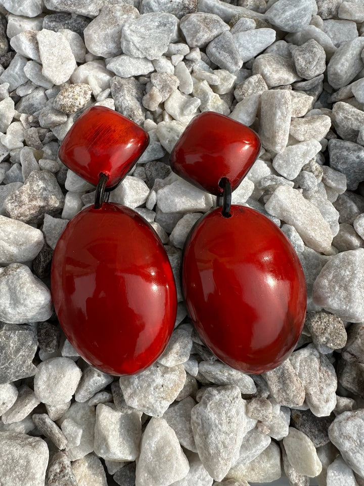Scarlet Series: Afro Color Pop Horn Drop Earrings - Trufacebygrace