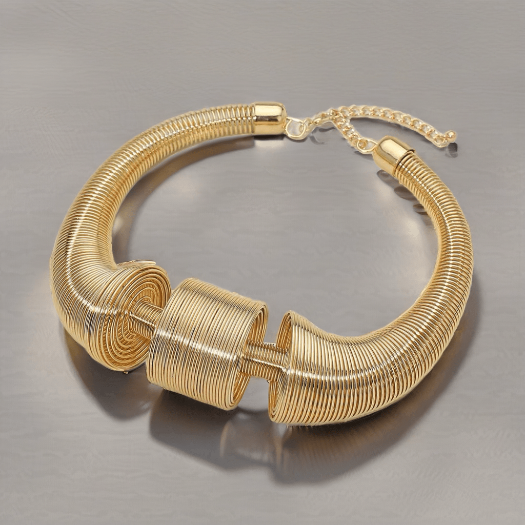 Sculpted Coil Statement Necklace - Trufacebygrace