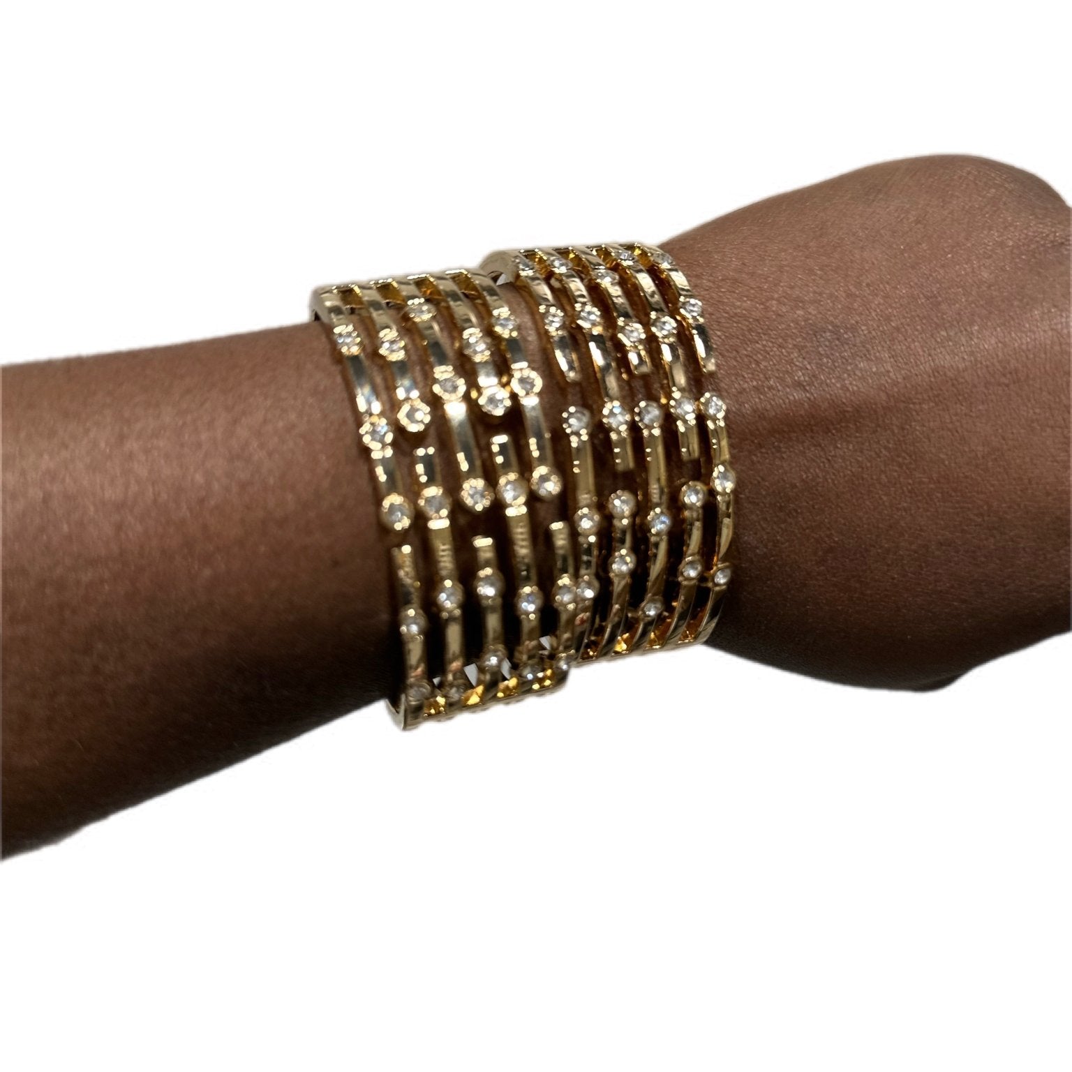 Shimmering stones cuff bracelet - Trufacebygrace