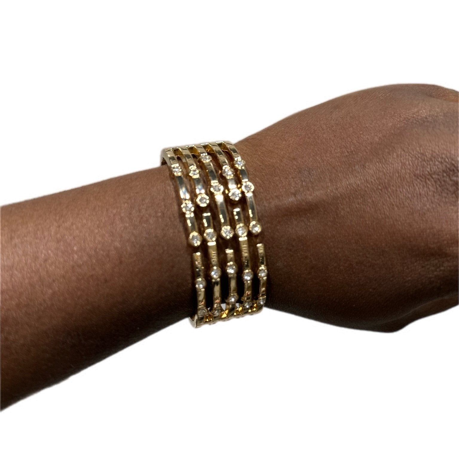 Shimmering stones cuff bracelet - Trufacebygrace