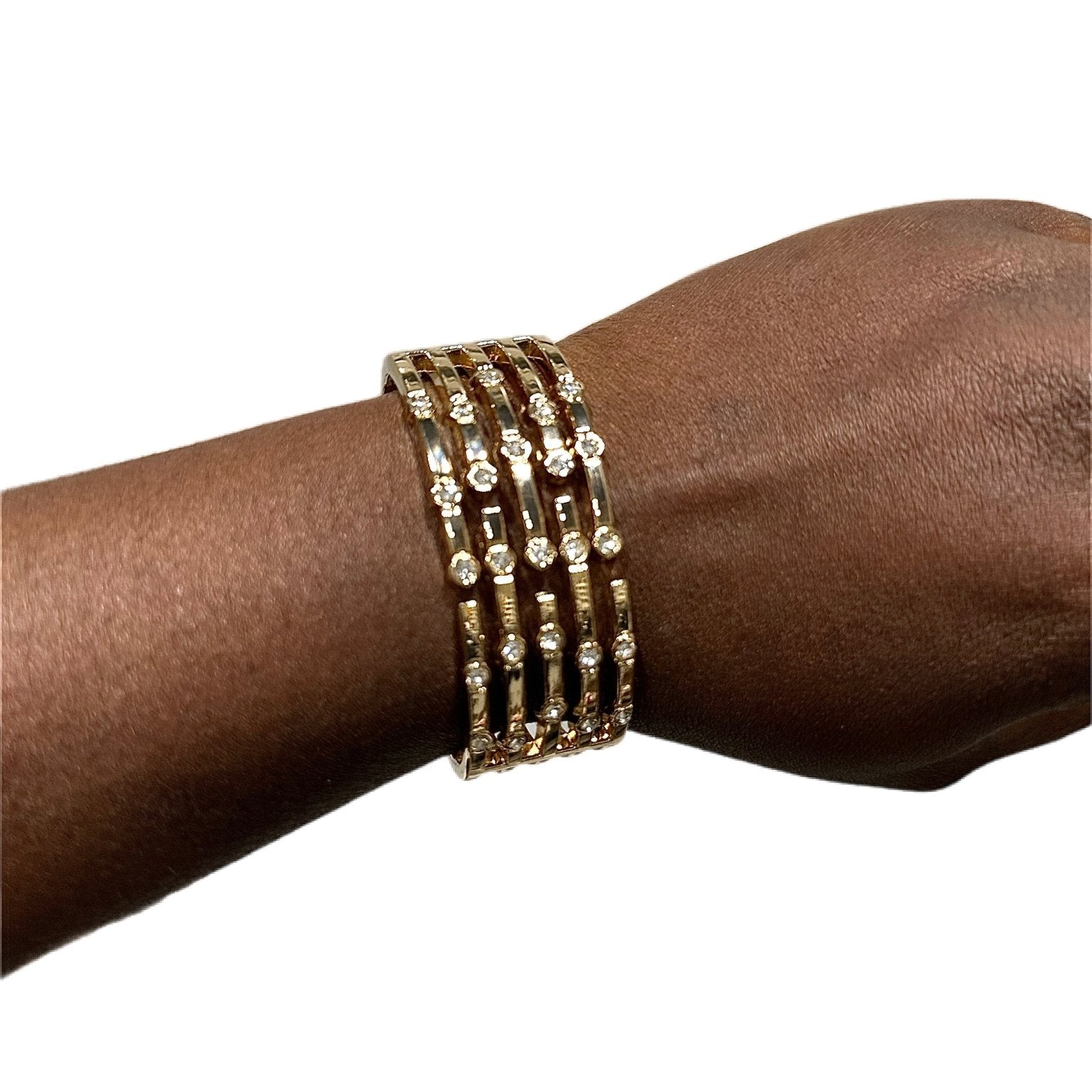 Shimmering stones cuff bracelet - Trufacebygrace